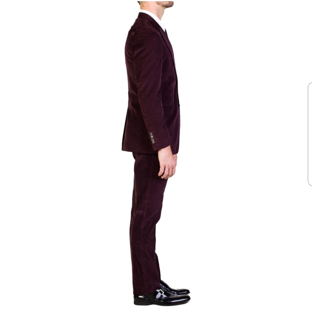 Prada cotton corduroy purple two button suit 50R - Picture 3 of 8